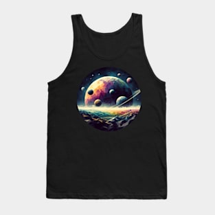 Low Poly Space View Tank Top